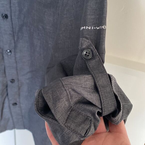 Columbia Men’s Long Sleeve Shirt Gray Omni-Wick Lightweight Performance Size L - Picture 6 of 10